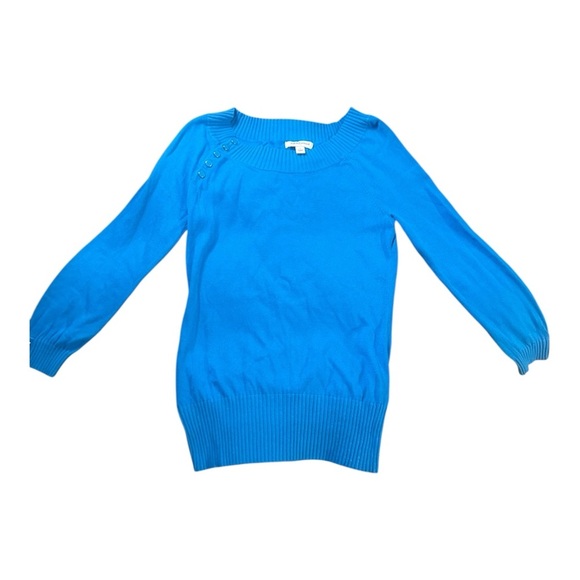 Banana Republic Womens Blue Button-Detail Sweater S - Picture 3 of 5